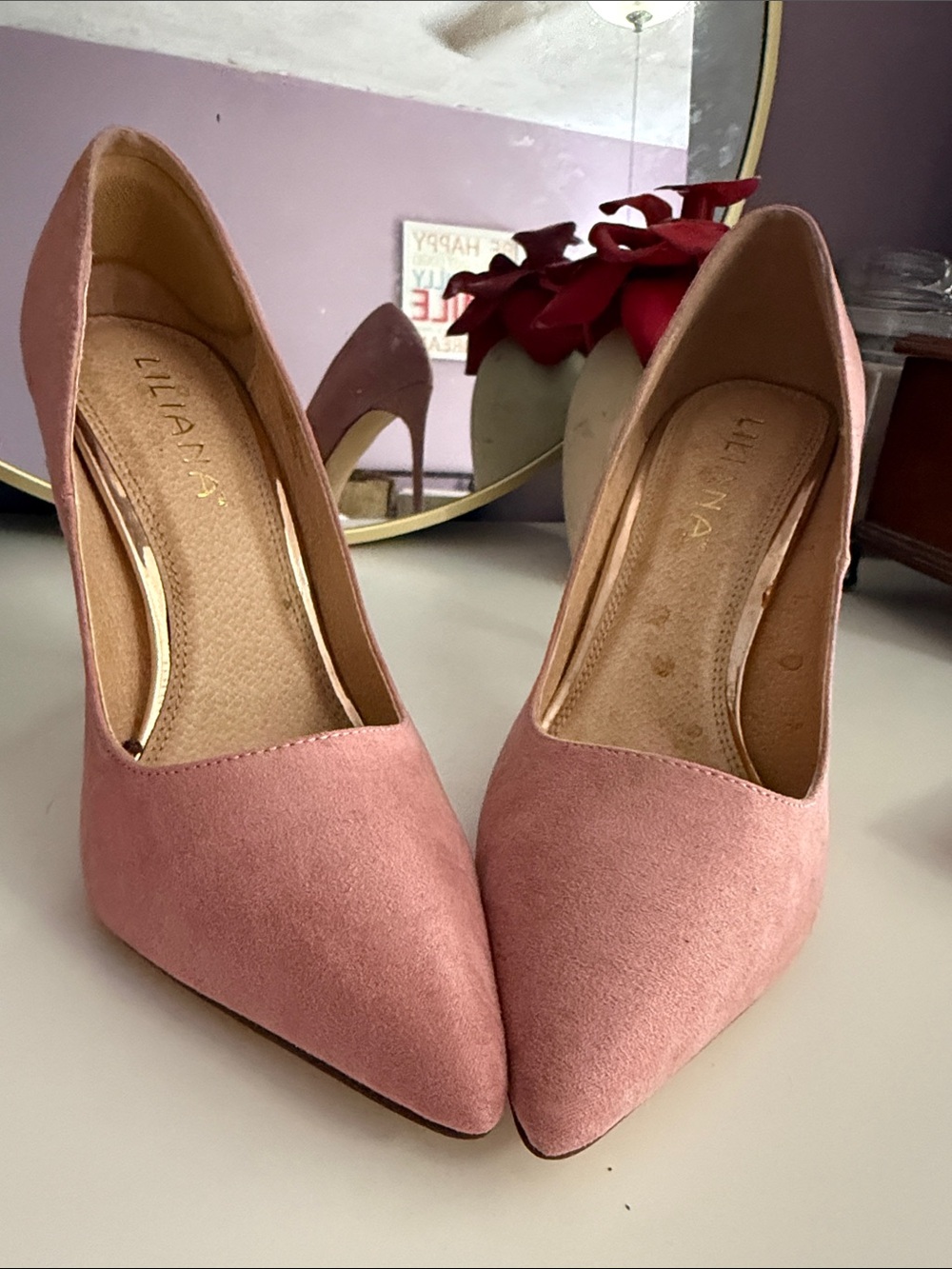 Liliana Dusty Pink Pointed Toe Stiletto Heels
